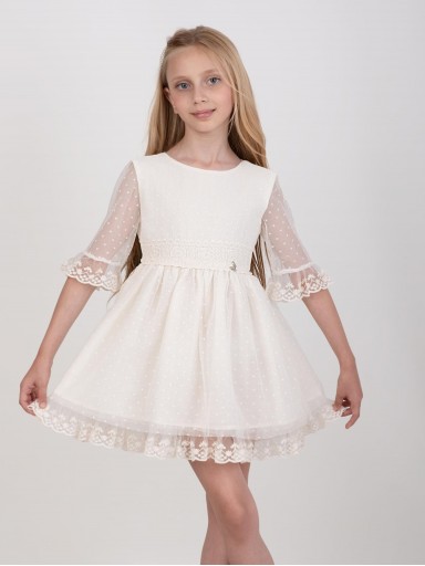  Nekenia vestido infantil ceremonia Beige Tul "Lila" 2621800 [1]