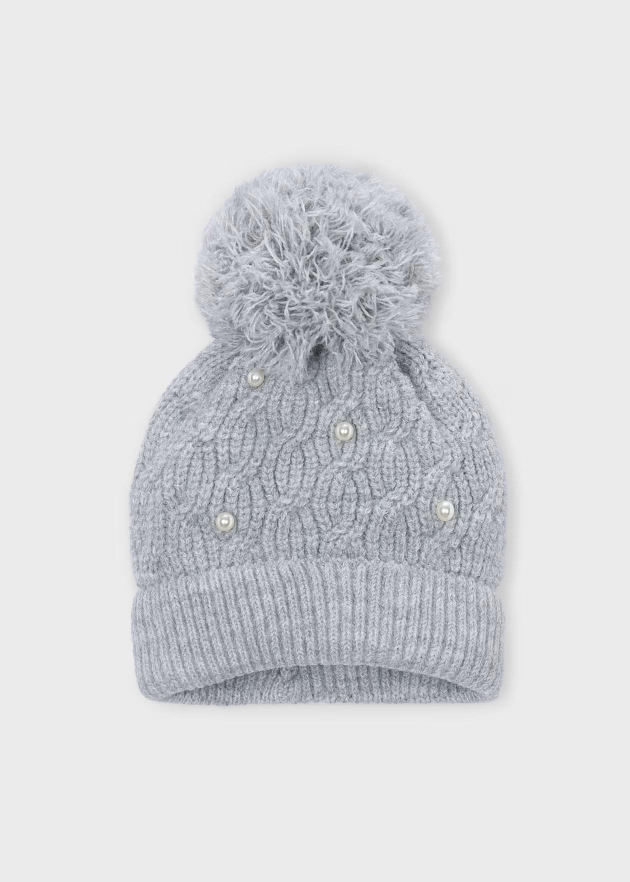Mayoral Gorro Tricot Perlas 16-10308-086 Gris mez