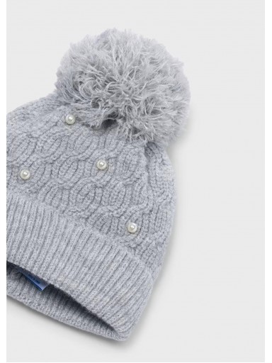 Mayoral Gorro Tricot Perlas 16-10308-086 Gris mez [1]