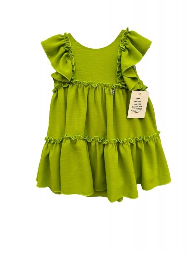 Vera by Nekenia vestido infantil pistacho volantes 25VV08 [2]