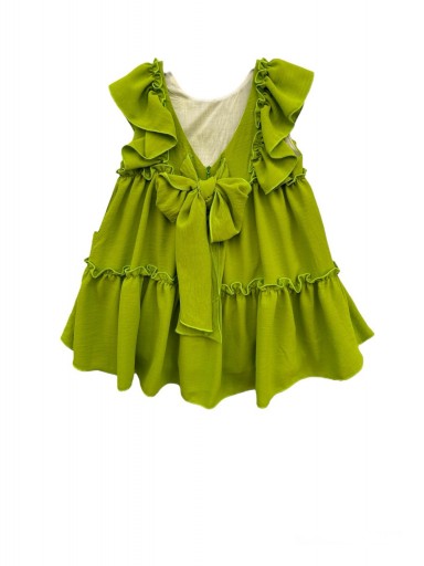 Vera by Nekenia vestido infantil pistacho volantes 25VV08 [3]