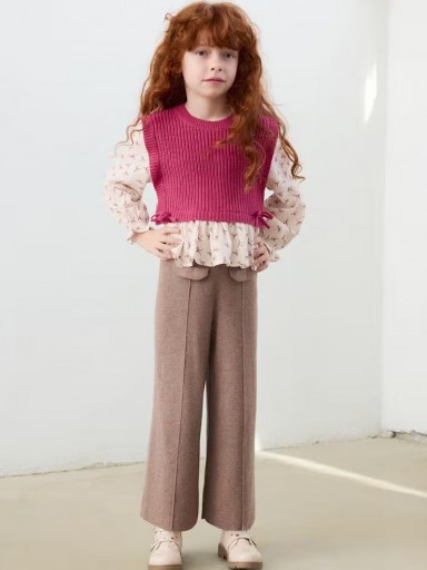Mayoral Pantalon Largo Tricot 16-04525-075 Moka Mez [0]