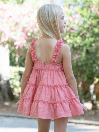 Vera by Nekenia vestido infantil ceremonia Volantes Coral "Valle" 26VV03 [1]