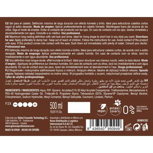 Gel fijacion capilar GLOSSCO COCONUT [2]
