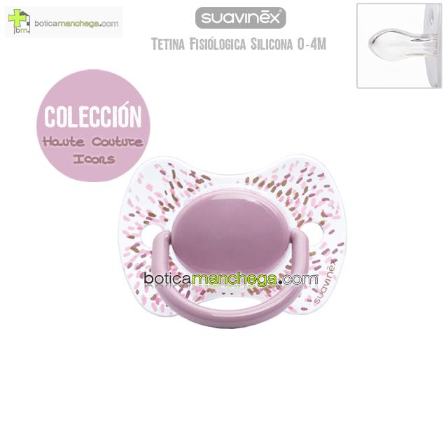 Chupete Premium Haute Couture Tetina Fisiológica Silicona Suavinex Chupete 0-4 Meses 0% BPA Diseño Étnico Color Rosa