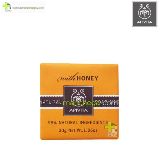Mini Natural Soap Honey Apivita Jabón Natural con Miel y Lavanda, 30 g [0]