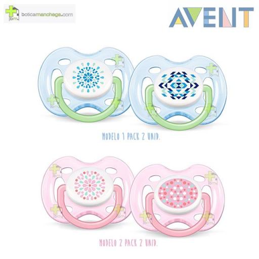 Pack 2 Chupetes 0-6M Philips AVENT Ventilados Tetina Silicona