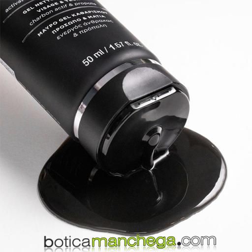 Mini Gel Limpiador Negro Apivita Cleansing Rostro y Ojos con Propóleo y Carbón Activo, 50 ml [1]