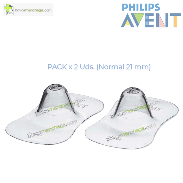 Protectores de Pezones Silicona tamaño normal (21 mm) Philips Avent, 2 unidades