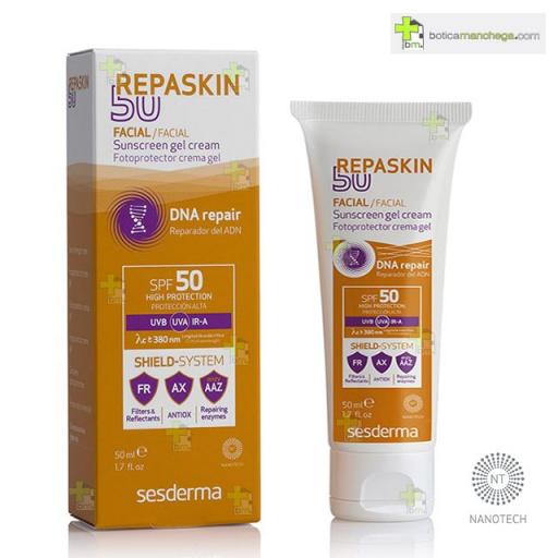 Sesderma Repaskin SPF50 Crema-Gel Facial Fotoprotector DNA Repair, 50 ml  [0]