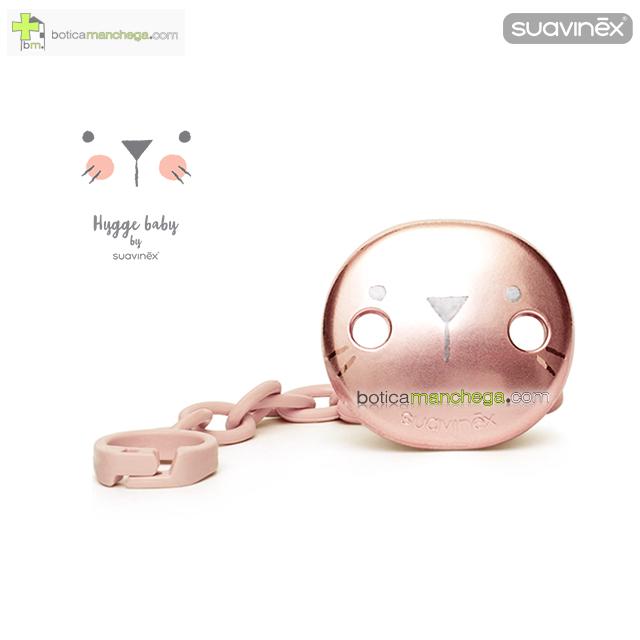 Broche Pinza Premium +0M Colección Hygge Baby Suavinex Mod. Rosa Empolvado Metalizado