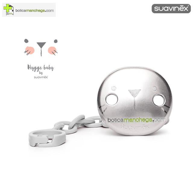 Broche Pinza Premium +0M Colección Hygge Baby Suavinex Mod. Gris Plata Metalizado