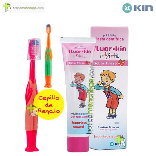 Fluor Kin Infantil Pasta Dentífrica, 50 ml. REGALO: Cepillo Dental Infantil A Elegir [0]