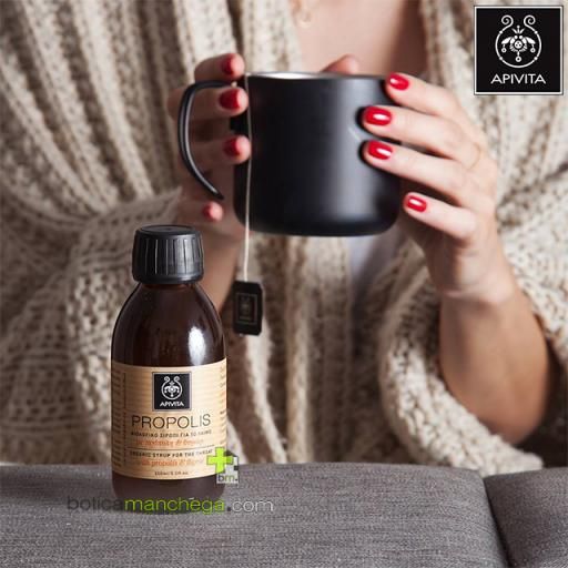 Propolis Jarabe Orgánico para la Garganta con Propóleo y Tomillo Apivita , 150 ml [1]