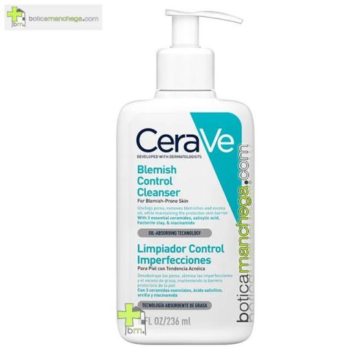 Limpiador Control Imperfecciones Cerave, 236 ml