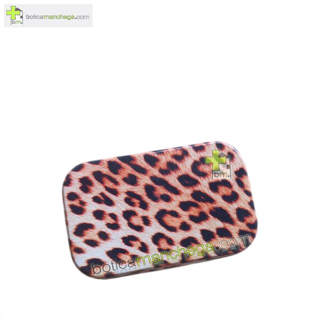 Caja Pastillero Metálico Colección - Modelo Animal Print Leopardo, 1 ud