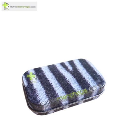 Caja Pastillero Metálico Colección - Modelo Animal Print Cebra, 1 ud  [2]