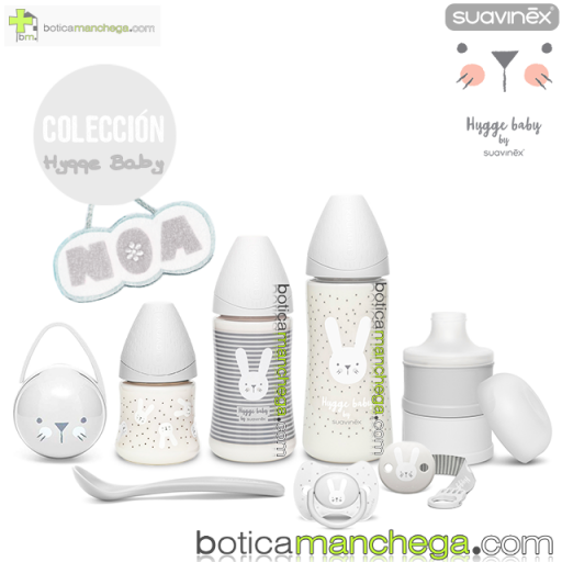 Welcome Baby Set Personalizado Premium Suavinex Colección Hygge Baby Gris Empolvado/ Blanco
