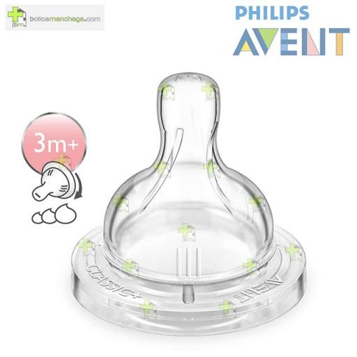Philips AVENT Pack 2 Tetinas 3M+ Silicona CLASSIC+ Flujo Variable [0]