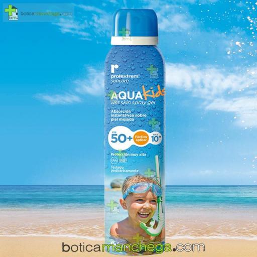 Kit Protextrem AQUA KIDS Wet skin spray gel Protector Solar FPS 50+, 150 ml [1]