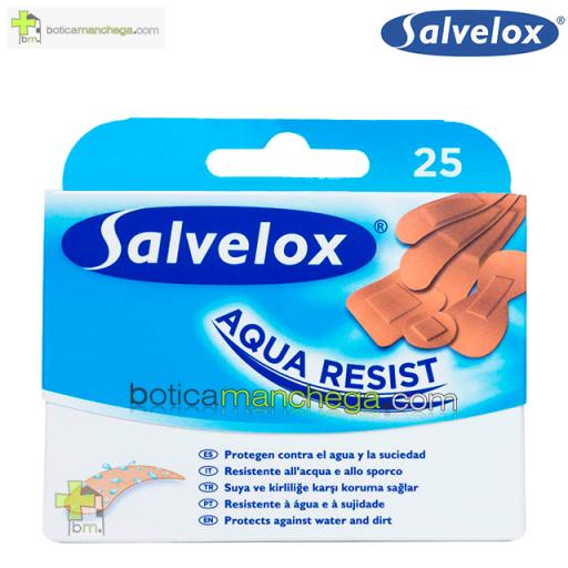 Salvelox AQUA RESIST Apósito Adhesivo Plástico Mix 25 unid. Surtido [0]
