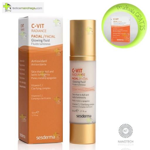 C-VIT Radiance Fluido Luminoso 50 ml + C-VIT Crema Facial Sesderma Pruébala Gratis [0]