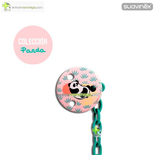 Suavinex Broche Pinza Redondo +0M Colección Panda Mod. Rosa [0]