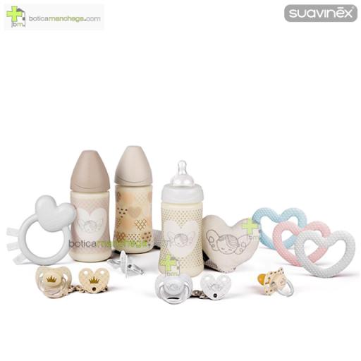 Suavinex Set Regalo 0-6M Látex SPECIAL OCCASIONS, Limited Collection: Chupete Anatómico + Broche Clip pinza Love + Doudou (pañito-corazón) [3]