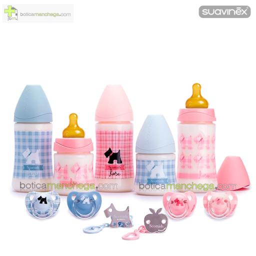 Suavinex Biberón Látex 270ml +0M Tetina Redonda 3 Posic. Scottish Rose [2]