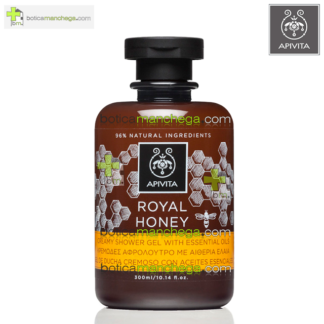 Royal Honey Gel Cremoso de Ducha con Aceites Esenciales Shower Gel Creamy Apivita, 200 ml
