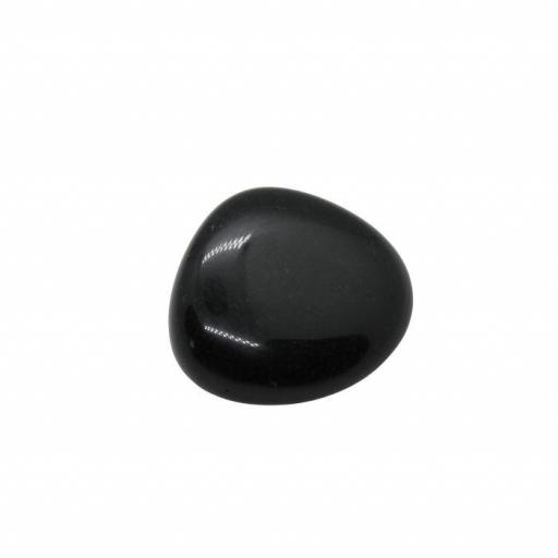 Mineral canto rodado de obsidiana negra [1]