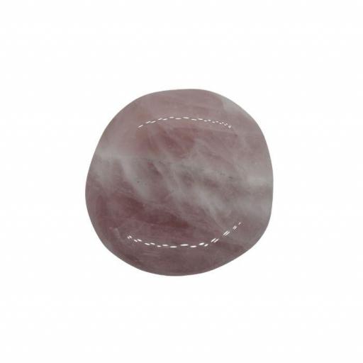 Mineral canto rodado plano de cuarzo rosa [0]