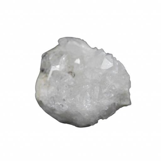 Mineral drusa de cuarzo blanco