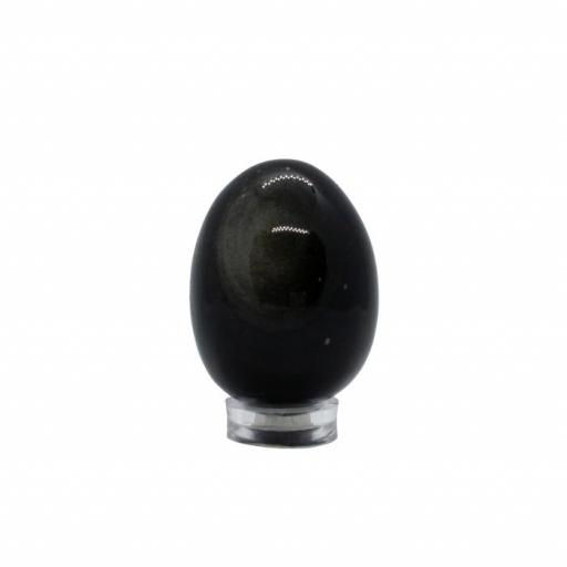 Huevo mineral de obsidiana Negra