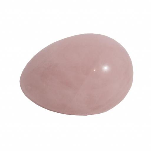 Huevo Vaginal Agujereado Grande de Cuarzo Rosa