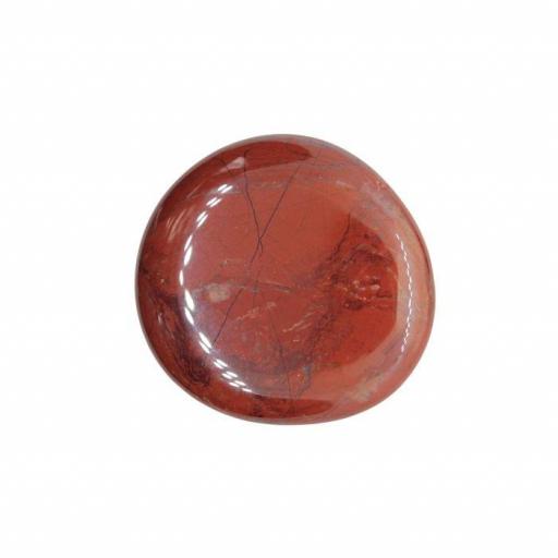 Mineral canto rodado plano de jaspe rojo [0]