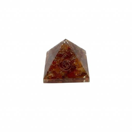 Pirámide de orgonite de carneola de 4 x 4 cm [0]