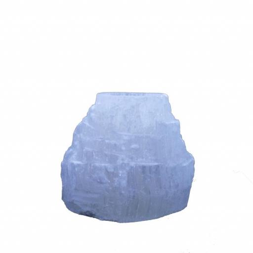 Portavelas mineral de selenita [0]