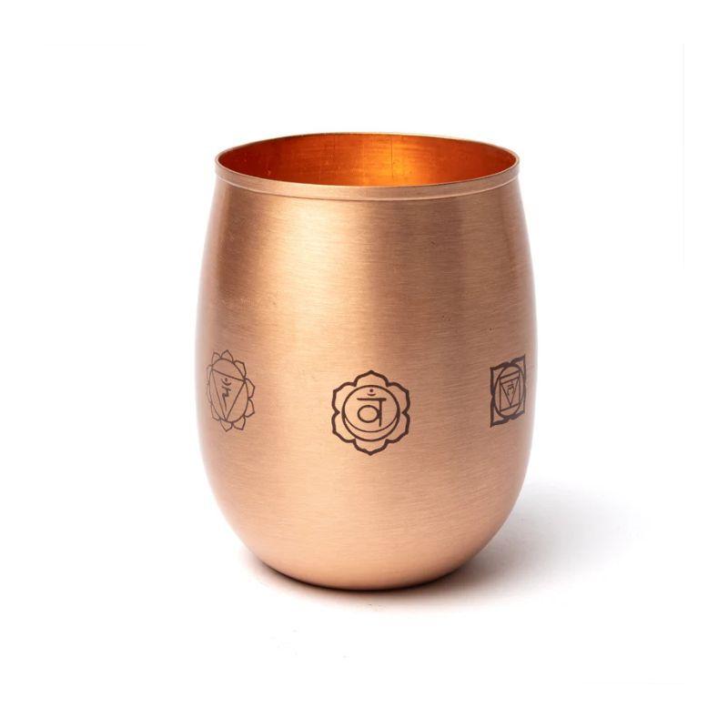 Vaso de cobre con los 7 Chakras