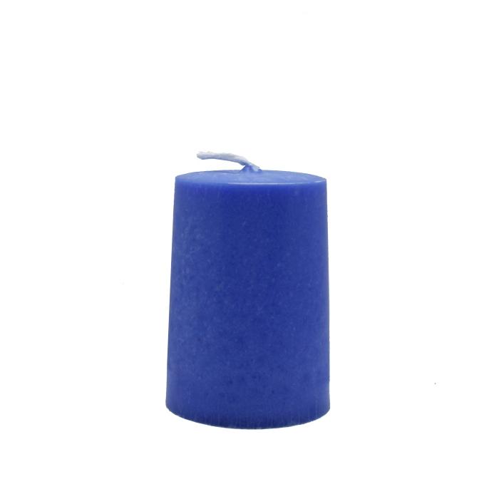Vela artesanal cilindro azul