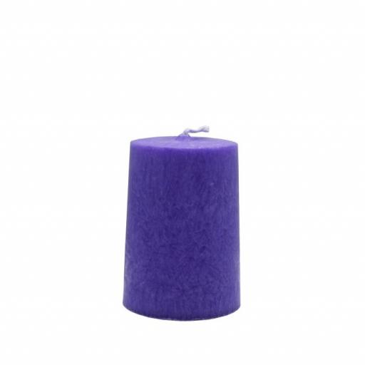 Vela artesanal cilindro lila