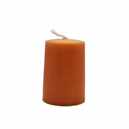 Vela artesanal cilindro naranja [0]