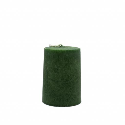 Vela artesanal cilindro verde