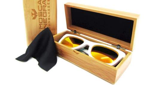 Caja Deluxe de bambú para gafas