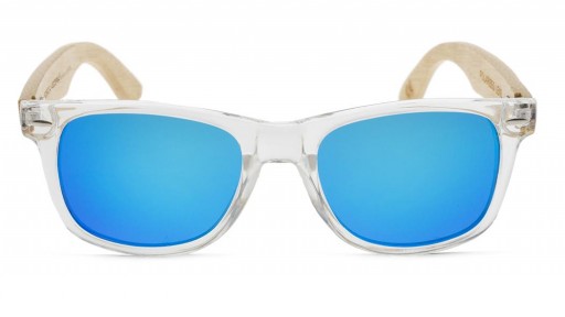 Gafas de madera Mix - Transparent - Blue Lens - Polarizadas [1]