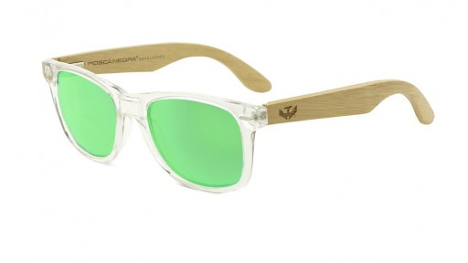 Gafas de madera Mix - Transparent - Green Lens - Polarizadas [0]
