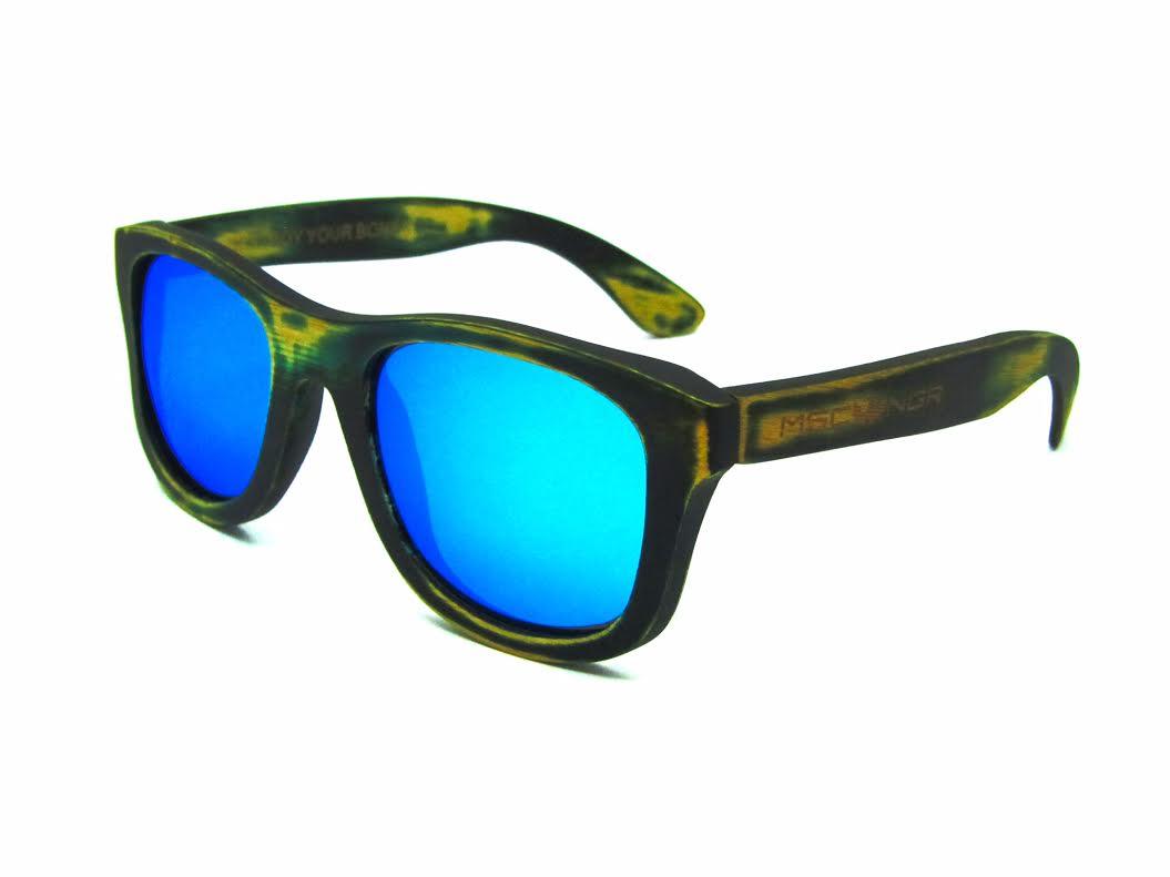 Comprar Gafas de bambú - Worn and Ice Blue (bit green) online