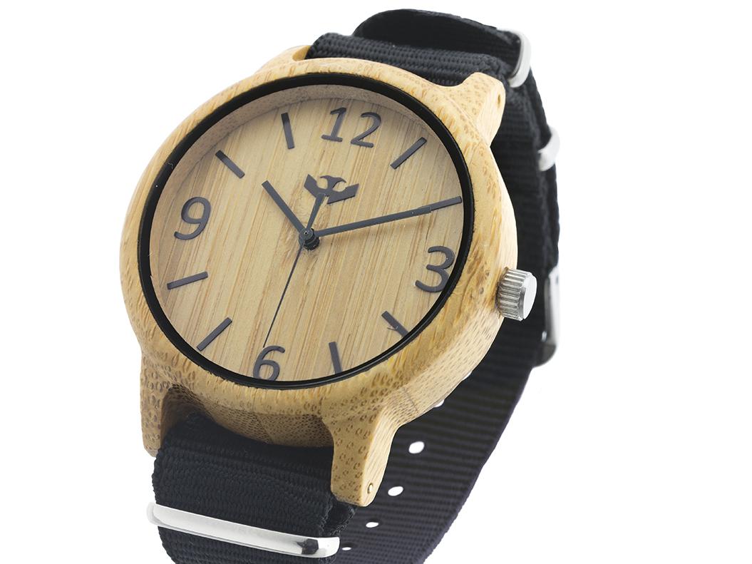 Reloj de madera Mosca Negra SLOWOOD 11