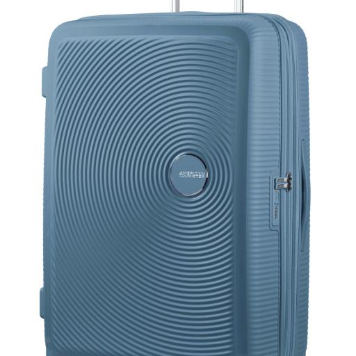  Maleta spinner soundbox exp. 77cm stone blue 88474 E612
