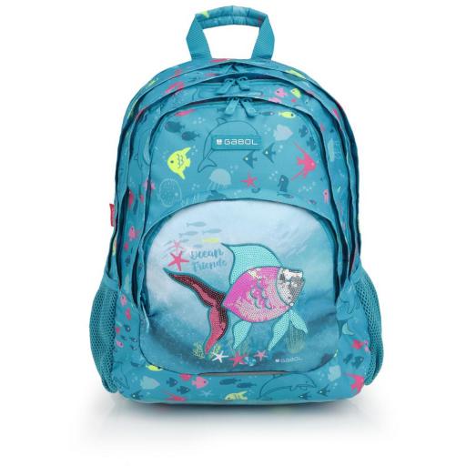  Mochila escolar gabol acqua turquesa 235740 018